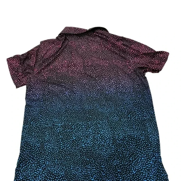 Chubbies Performance Polo Shirt Size Med Multi Color Black Pink Blue Speckle - Picture 9 of 12